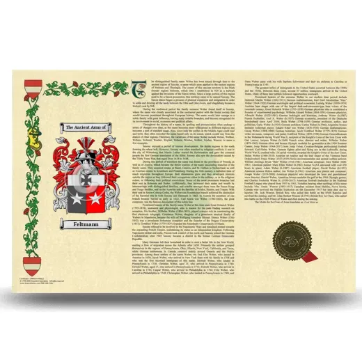 Feltmann Armorial History Landscape Style