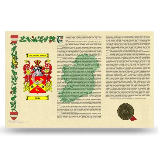 Feny Armorial History Landscape Style
