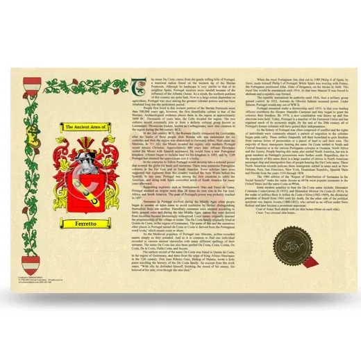 Ferretto Armorial History Landscape Style