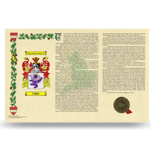 Folliot Armorial History Landscape Style