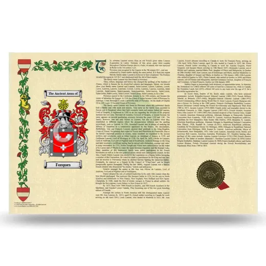 Forques Armorial History Landscape Style