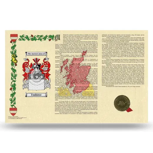 Foubister Armorial History Landscape Style