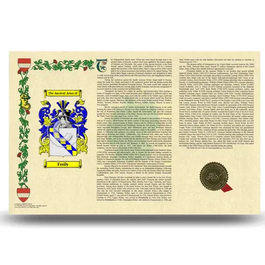 Fraily Armorial History Landscape Style
