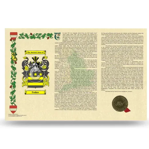 Frakes Armorial History Landscape Style