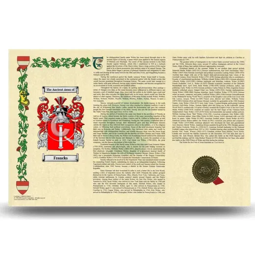 Francks Armorial History Landscape Style