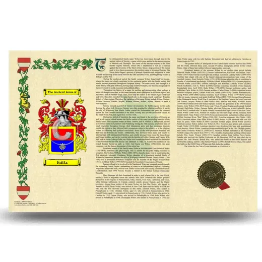 Frittz Armorial History Landscape Style