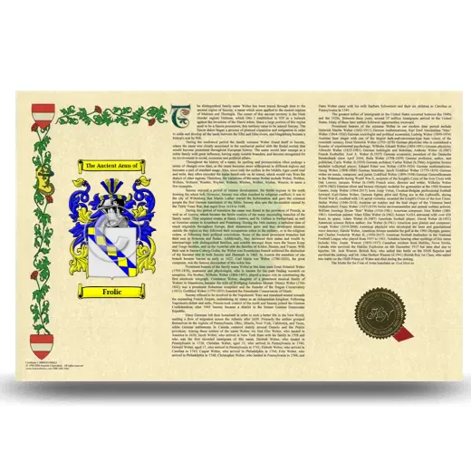Frolic Armorial History Landscape Style