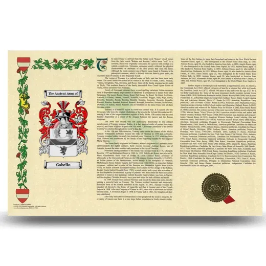 Gabello Armorial History Landscape Style