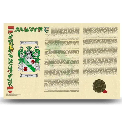 Gagliardi Armorial History Landscape Style