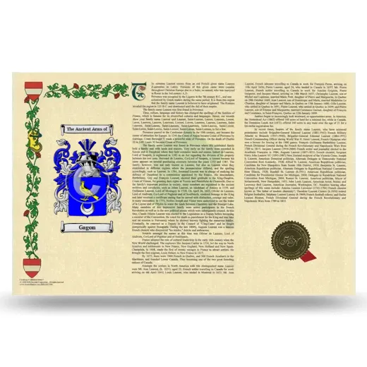 Gagon Armorial History Landscape Style