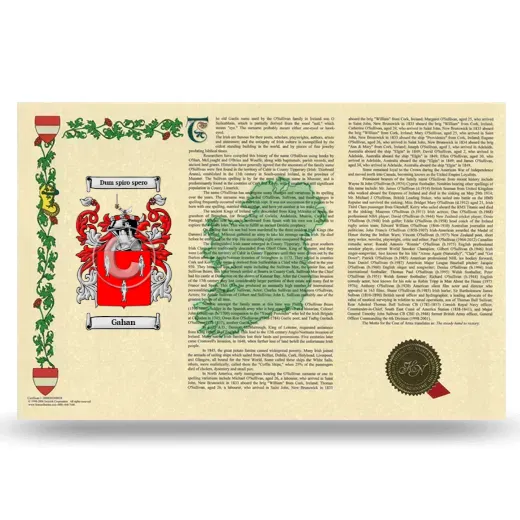 Gahan Armorial History Landscape Style