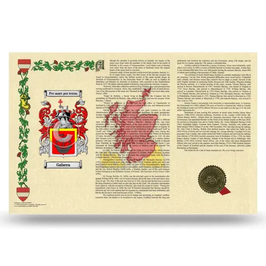 Gahern Armorial History Landscape Style