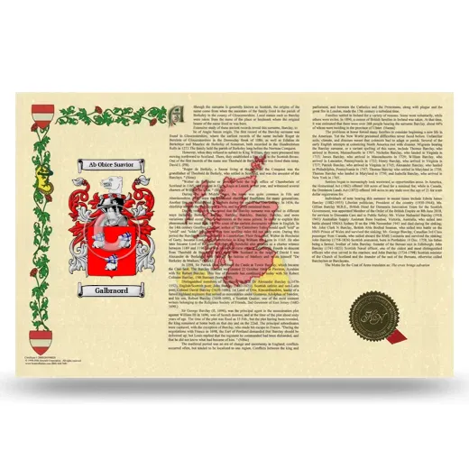 Galbraord Armorial History Landscape Style