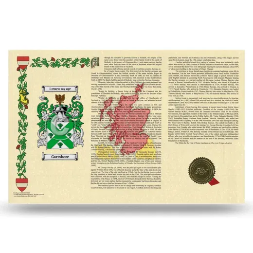 Gartshore Armorial History Landscape Style
