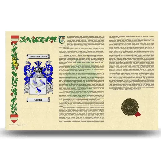 Garzin Armorial History Landscape Style