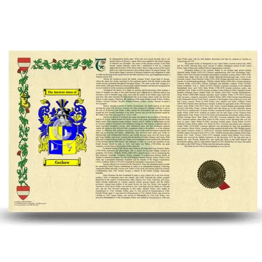 Gashaw Armorial History Landscape Style