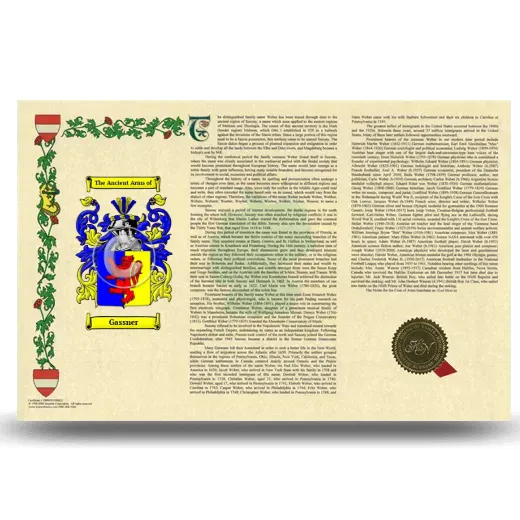 Gassner Armorial History Landscape Style