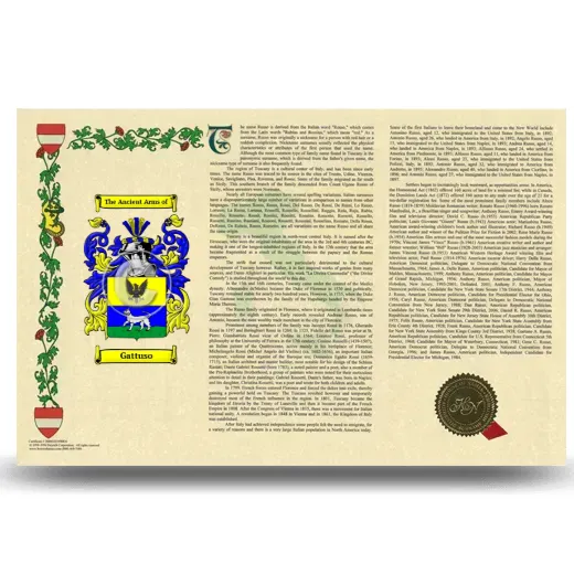 Gattuso Armorial History Landscape Style