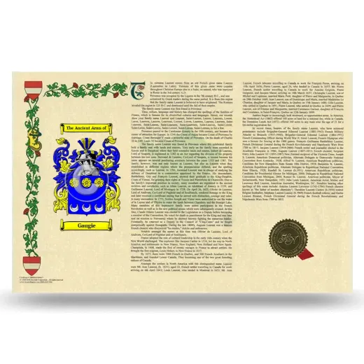 Gaugie Armorial History Landscape Style