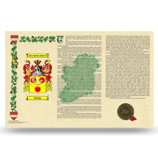 Gavyn Armorial History Landscape Style