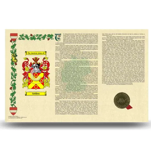 Gehlen Armorial History Landscape Style