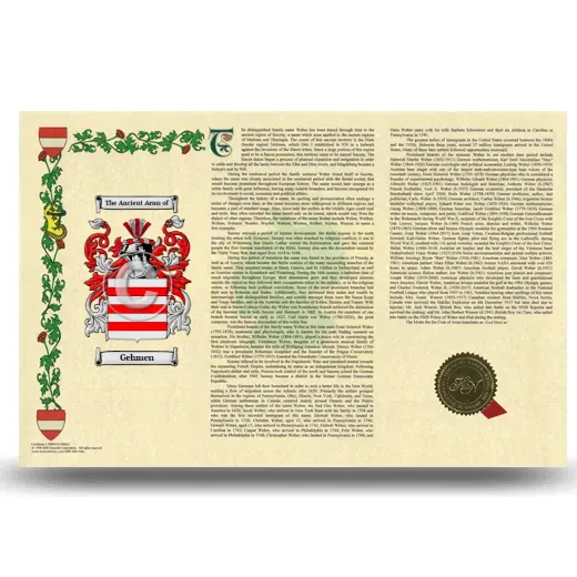 Gehmen Armorial History Landscape Style