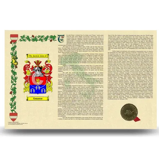 Genoese Armorial History Landscape Style