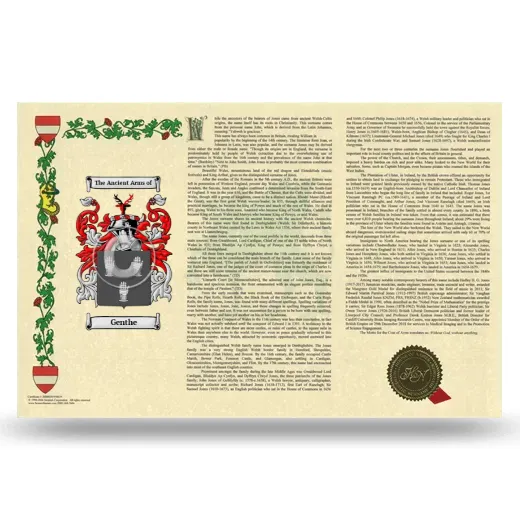 Genthe Armorial History Landscape Style