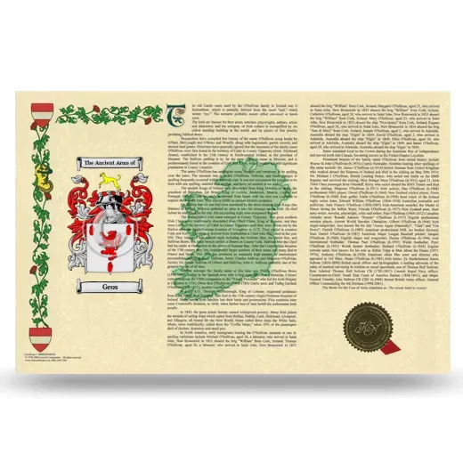 Geos Armorial History Landscape Style