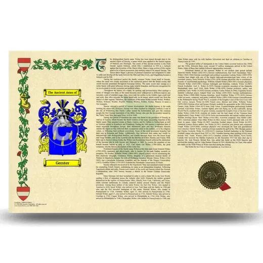 Gerster Armorial History Landscape Style