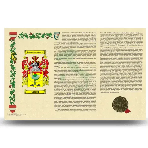 Giglioli Armorial History Landscape Style
