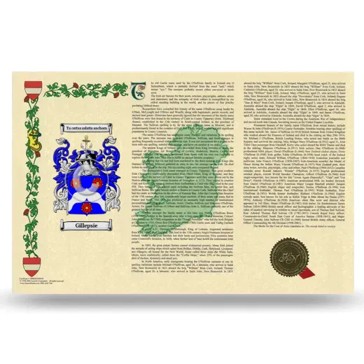 Gillepsie Armorial History Landscape Style