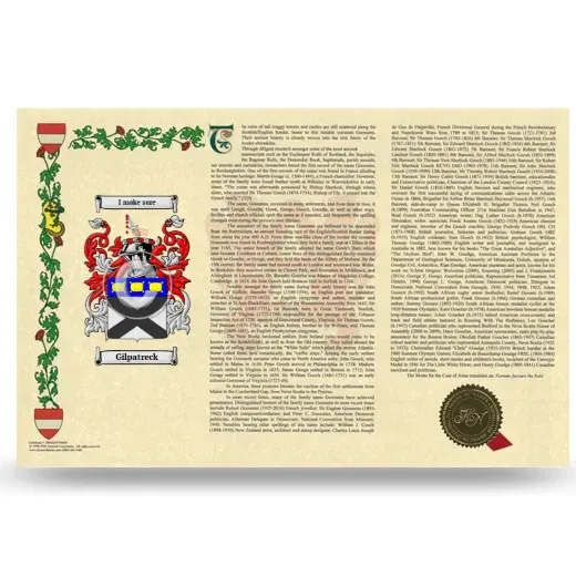 Gilpatreck Armorial History Landscape Style