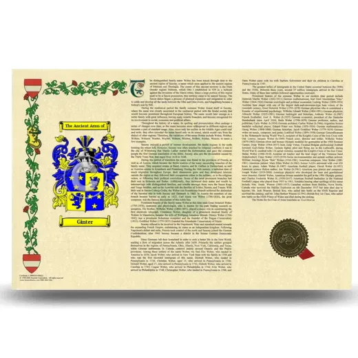 Ginter Armorial History Landscape Style