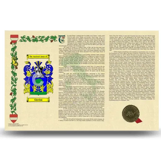 Giovini Armorial History Landscape Style