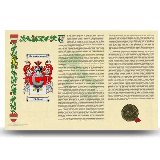 Giuliani Armorial History Landscape Style