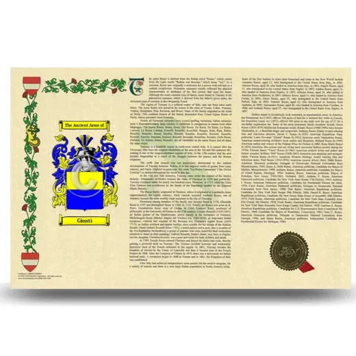 Giusti Armorial History Landscape Style
