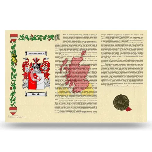 Glackin Armorial History Landscape Style