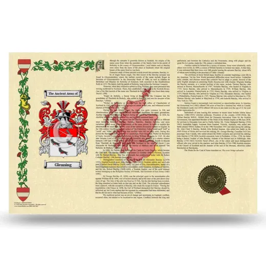 Glenning Armorial History Landscape Style