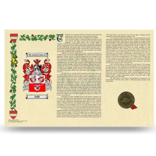 Gold Armorial History Landscape Style