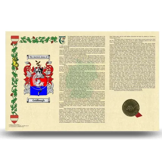 Goldburgh Armorial History Landscape Style