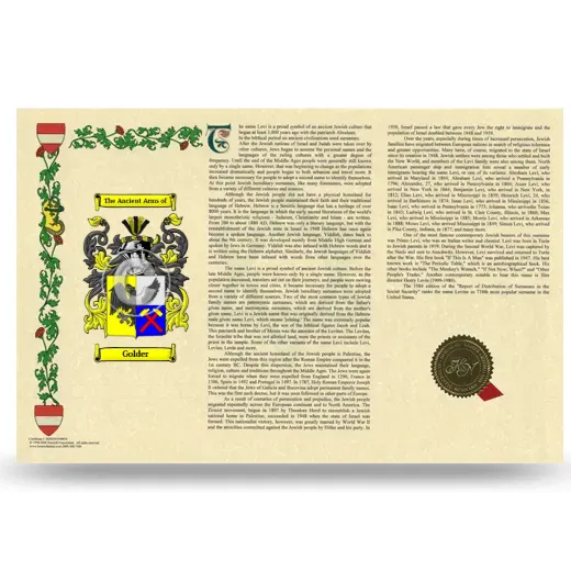 Golder Armorial History Landscape Style