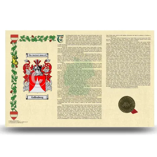 Gollenberg Armorial History Landscape Style