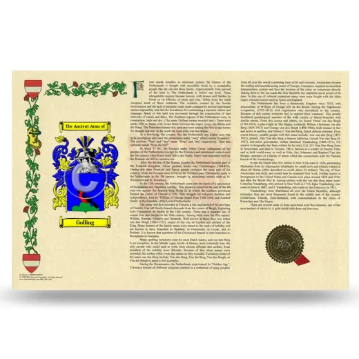 Golling Armorial History Landscape Style