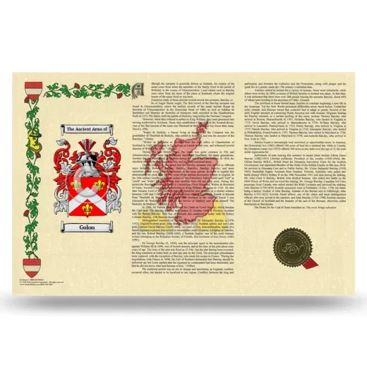 Golon Armorial History Landscape Style