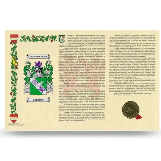 Goncaves Armorial History Landscape Style