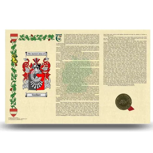 Gordner Armorial History Landscape Style