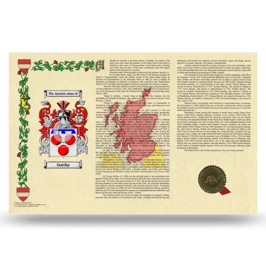 Gorthy Armorial History Landscape Style
