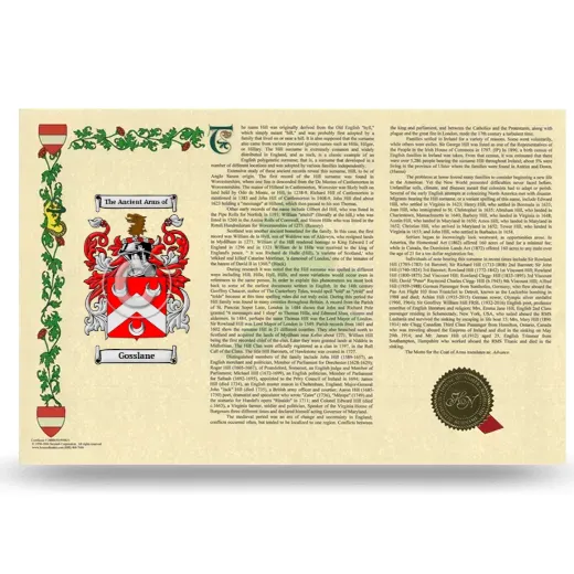 Gosslane Armorial History Landscape Style