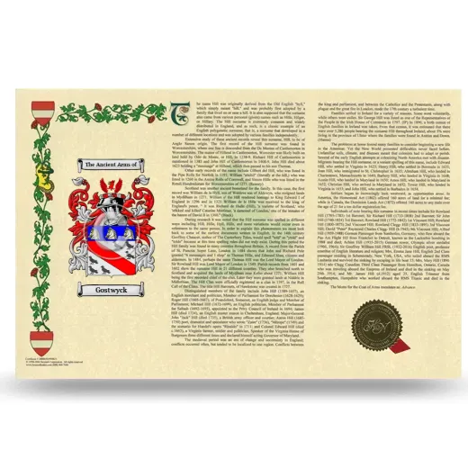 Gostwyck Armorial History Landscape Style